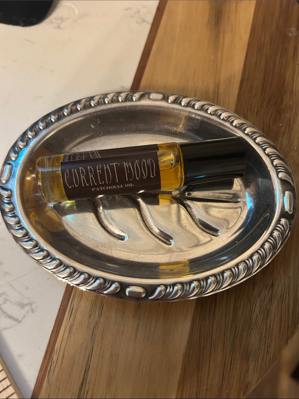 Current Mood Patchouli Oil Roller - Amber Oil with Black Cap